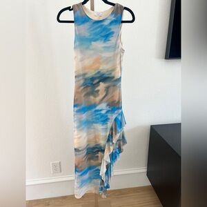 SAGE Tie-Dye Mesh Maxi Dress